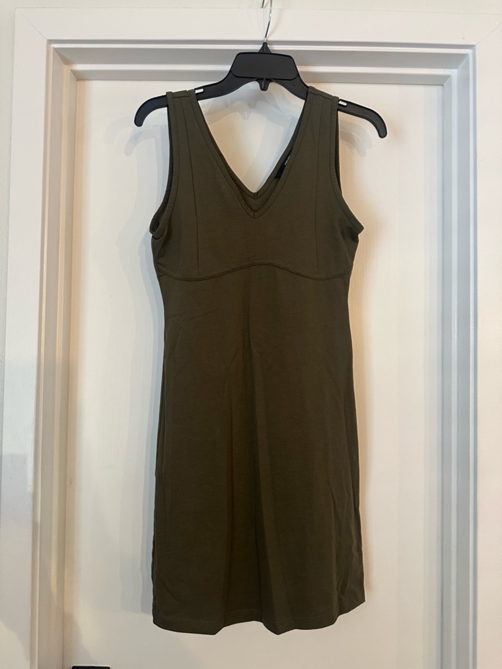 Vero Moda Olive Green V-Neck Tank Mini Dress